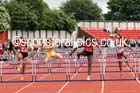 Junior girls 75 metres hurdles, English Schools Track and Field. Photo: David T. Hewitson/Sports for All Pics